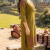 Meera Olive Cotton Kurta Set