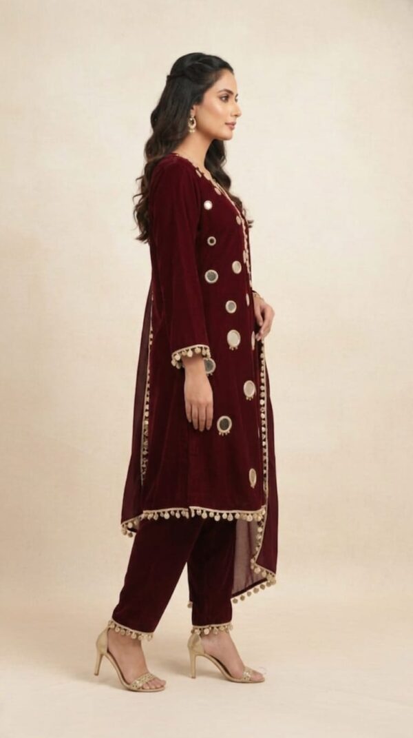 Zoya Mirror Work Frock Set: