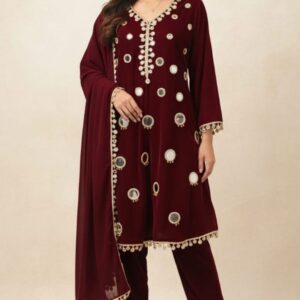 Zoya Mirror Work Frock Set