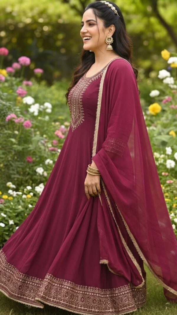 Zarina Embroidered Anarkali Suit Set