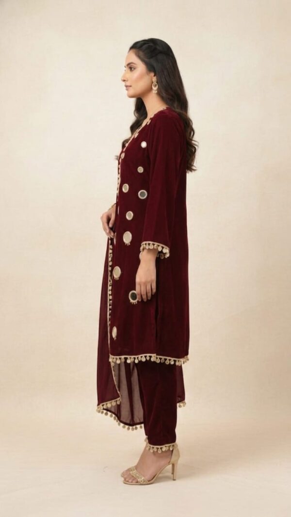 Zoya Mirror Work Frock Set: