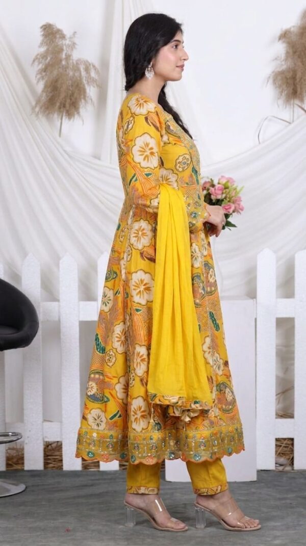 Classic Floral Anarkali Suit Set